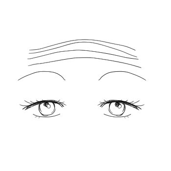 wrinkle of forehead-illustration